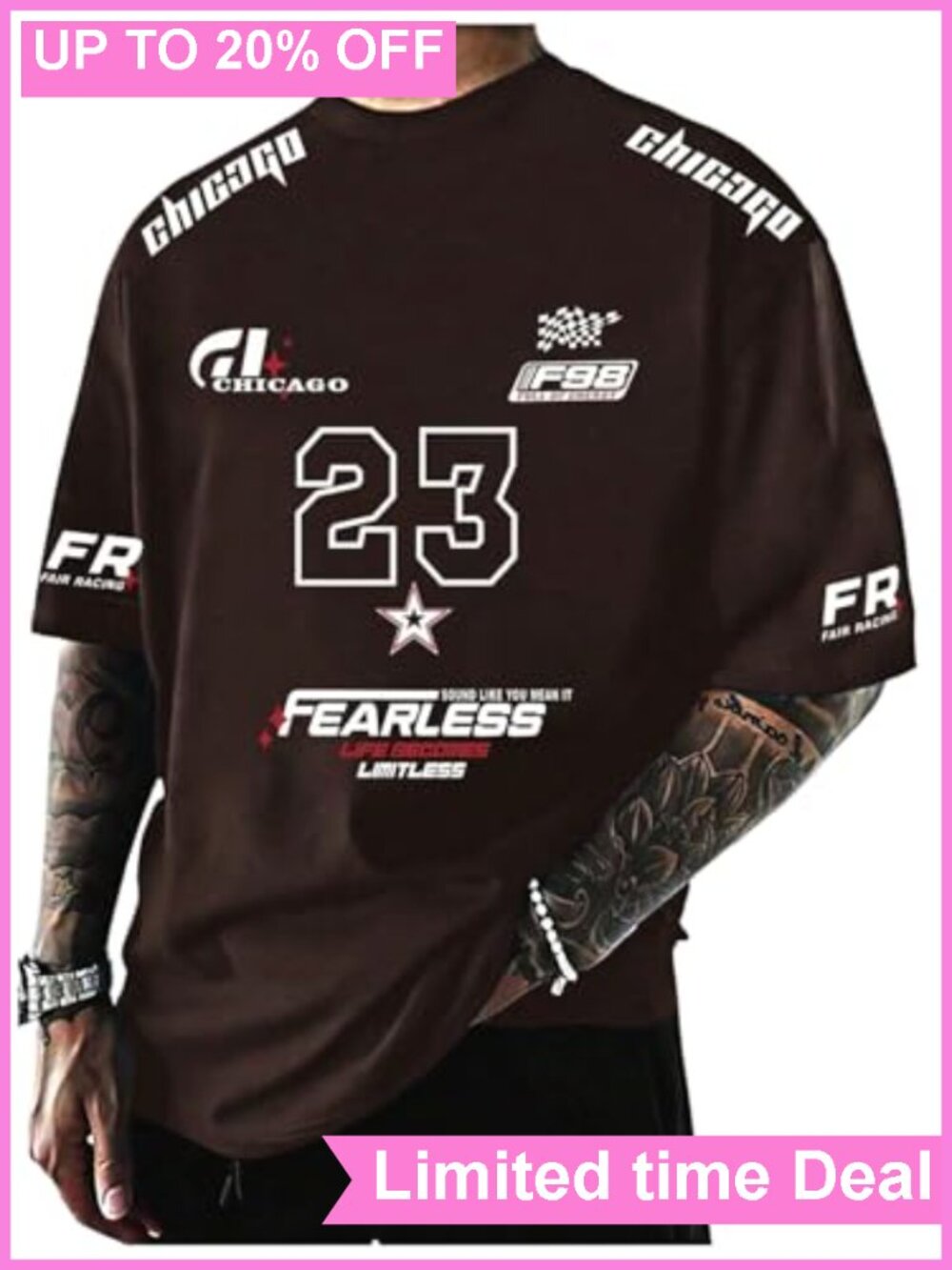 Men's Graphic Racing Jersey Shirt Short Sleeve Crew Neck Tee Vintage Y2K